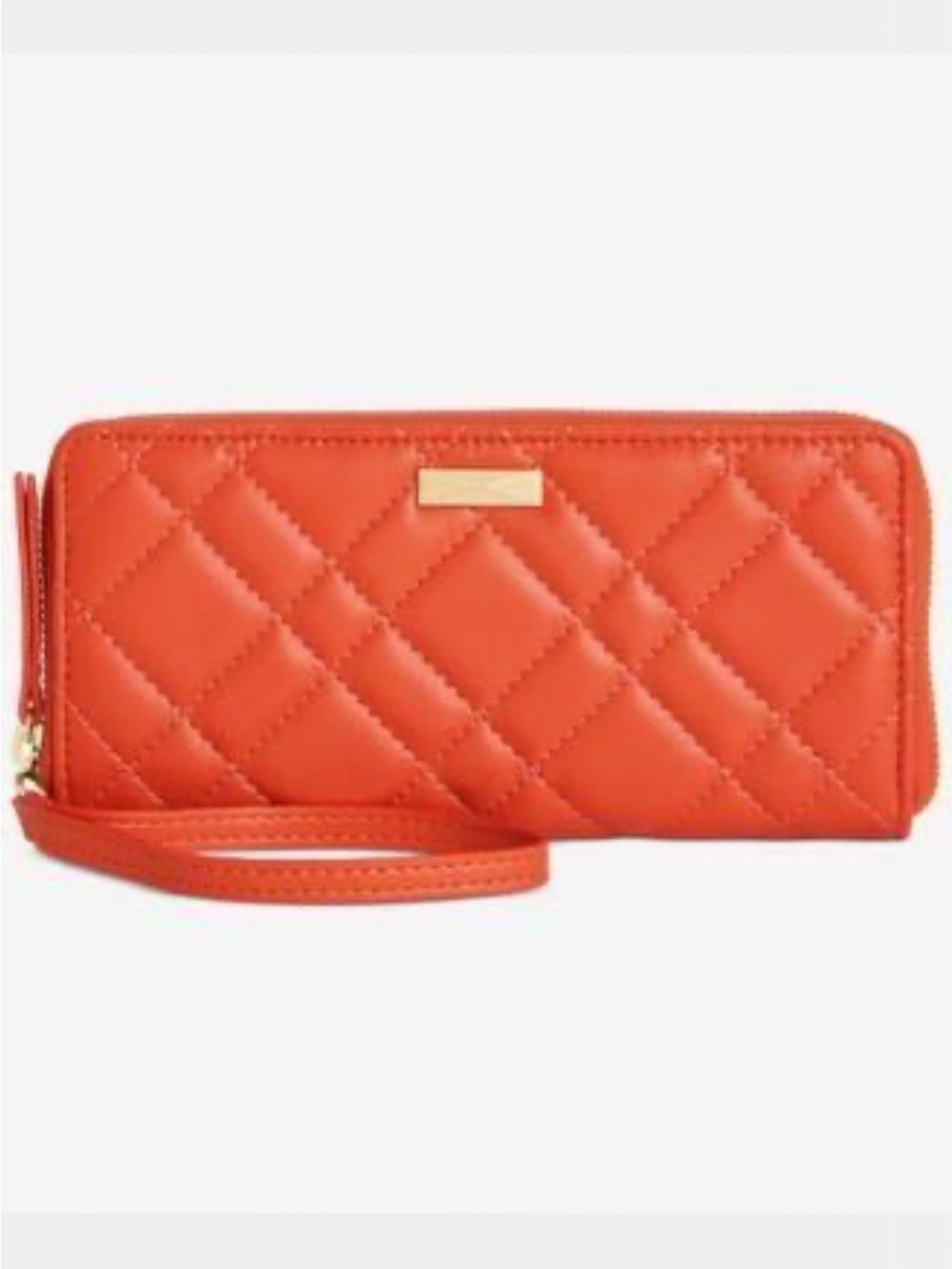 INC International Concepts Quilted Red-Orange Wristlet Wallet